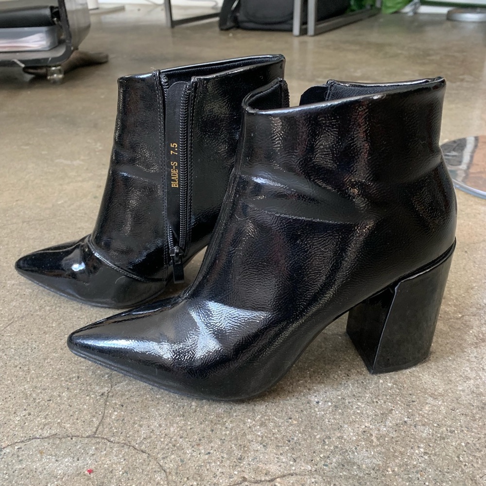 🖤3 for 20 ✨ Black patent leather ankle boots